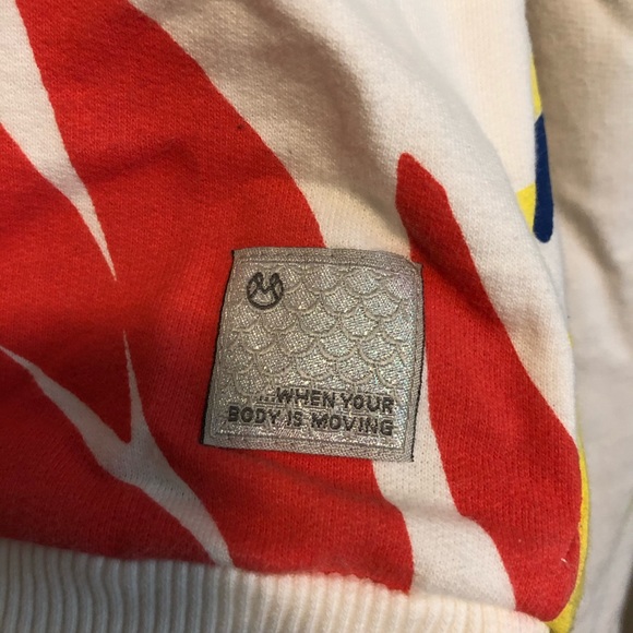 Maaji Cropped Sweatshirt Size Small Watercolor - Picture 6 of 6